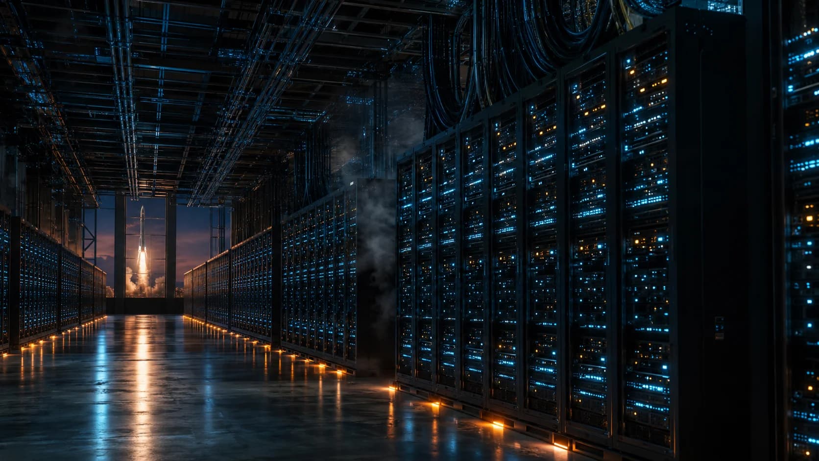 Anthropic and SpaceX Colossus 1 supercomputer compute partnership announcement with NVIDIA GPU server racks