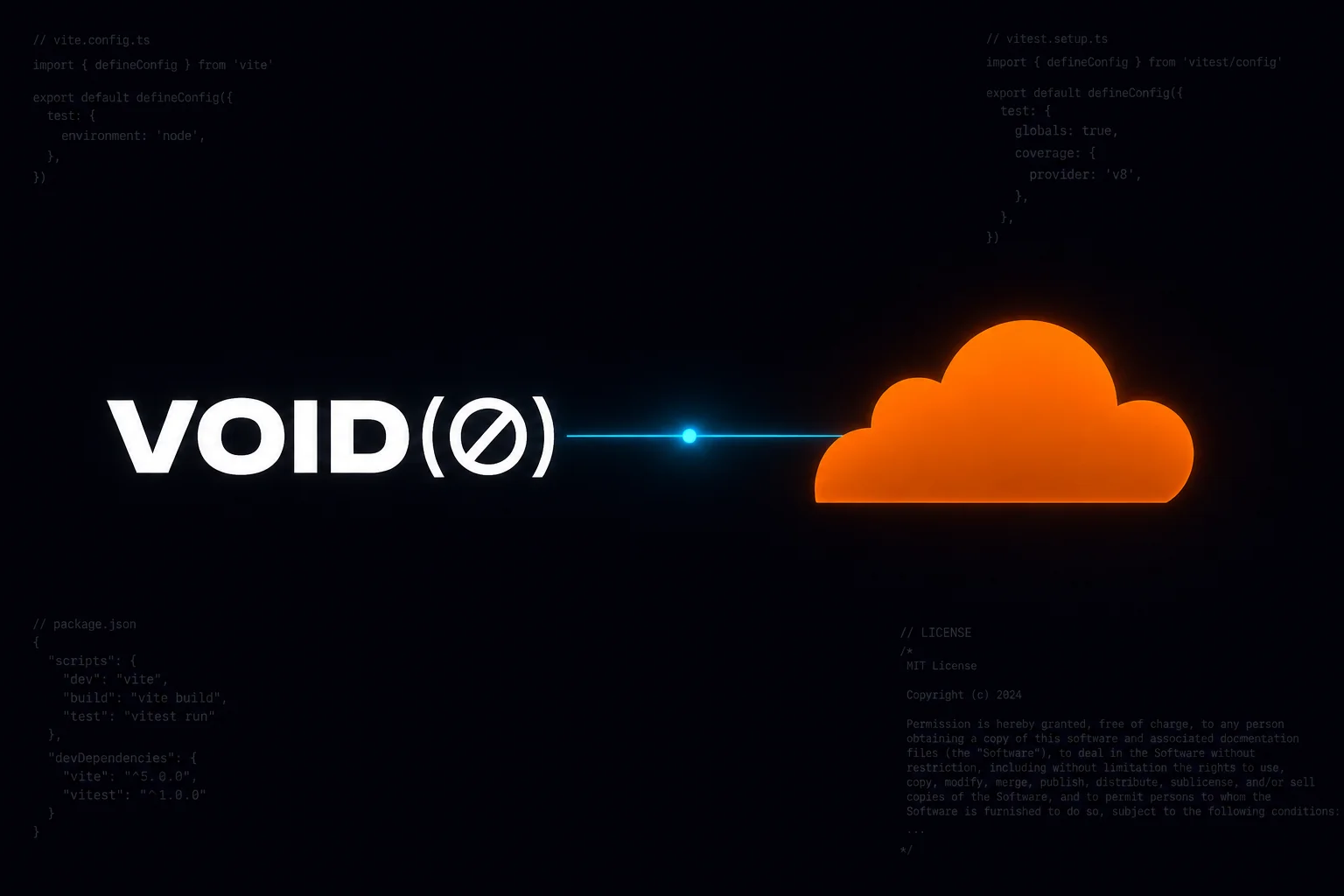 VoidZero and Cloudflare logos on a dark background, marking the acquisition of the team behind Vite